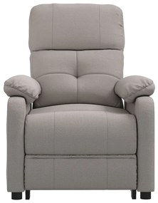 vidaXL Πολυθρόνα Μασάζ Ηλεκτρική Taupe Υφασμάτινη