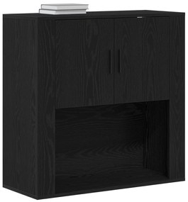 vidaXL Ντουλάπι Τοίχου  Μαύρης Βελανιδιάς 80x33x80 εκ. Επεξεργασμένο Ξύλο