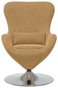 vidaXL Πολυθρόνα Αυγού Brown Βελούδο