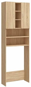 vidaXL Ντουλάπι Πλυντηρίου Sonoma Δρυς 64 x 25,5 x 190 εκ.