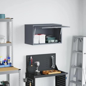 vidaXL Ντουλάπι τοίχου για γκαράζ Ανθρακί 60 x 33 x 35 εκ