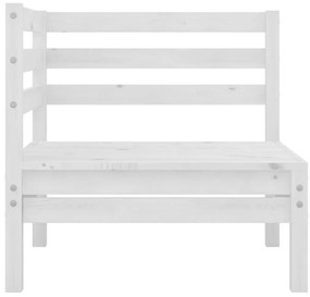 vidaXL Σαλόνι Κήπου Σετ 8 Τεμαχίων Λευκό από Μασίφ Ξύλο Πεύκου