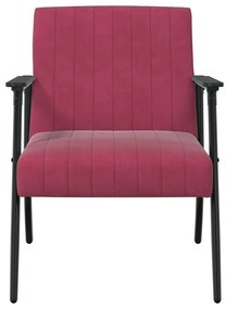 vidaXL Πολυθρόνα Κόκκινο 59 x 75 x 78 εκ Βελούδο