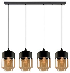 Φωτιστικό Οροφής Πολύφωτο Homelighting Gaby 77-8790 Honey/Black