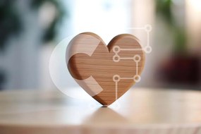 Intra Συλλεκτικό Ξύλινο Παζλ Plywood 4mm - Ξύλινο αντικείμενο σε σχήμα καρδιάς σε ημιτελές τραπέζι Σε Ξύλινο Κουτί - Διαστάσεις: 10x10 cm – 25 κομμάτια