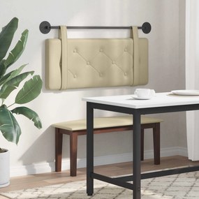 vidaXL Κρεμαστό Κεφαλάρι Επιτοίχιο Κρεμ 100 cm Τεχνητό Δέρμα