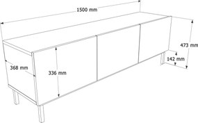 Έπιπλο Τηλεόρασης ’μμου COVABOR 150x36.8x47.3