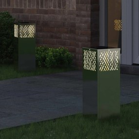 vidaXL Ηλιακό LED Φως Δρόμου 2 pcs Θερμό λευκό 18 x 18 x 50 εκ.