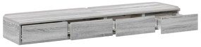 vidaXL Συρτάρια κρεβατιού με συρτάρι Γκρι sonoma 160 x 36.5 x 16.5 εκ