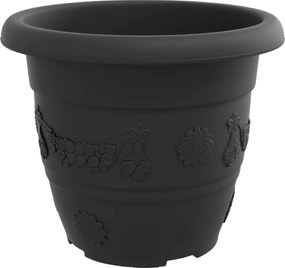 vidaXL Γλάστρες φυτών 24 pcs Μαύρο Ø 30 x 25 εκ Πλαστικό