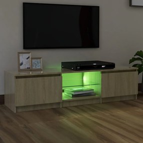 Έπιπλο Τηλεόρασης με LED Sonoma Δρυς 140x40x35,5 εκ. - Καφέ