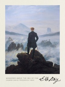 Εκτύπωση έργου τέχνης Wanderer Above the Sea Fog (Vintage Masterpiece) - Caspar David Friedrich, (30 x 40 cm)