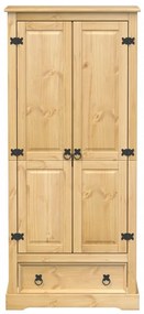 vidaXL Ντουλάπα Corona 76x50x170 εκ. από Μασίφ Ξύλο Πεύκου