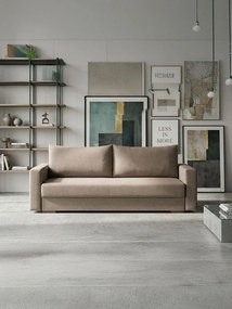 Καναπές Kleio Τριθέσιος-195φ 80β εκ.-Μπεζ