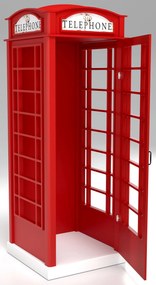 Διακοσμητικό Phone Booth-Kokkino