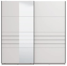 Ντουλάπα Συρόμενη VEYMONT 220 OG με Καθρέπτη Λευκή 220x61x218εκ. 220x61x218 εκ.