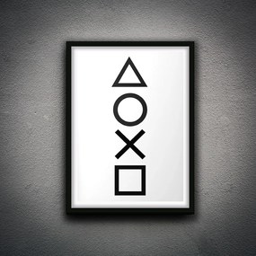 Πόστερ &amp; Κάδρο Playstation Symbols GM138 40x50cm  Εκτύπωση Πόστερ (χωρίς κάδρο)