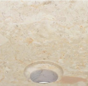vidaXL Νιπτήρας Κρεμ 50 x 35 x 10 εκ. Μαρμάρινος