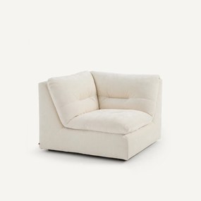 Γωνιακή πολυθρόνα σύνθεσης 90°, βελούδινη υφή chenille, GIULIANO