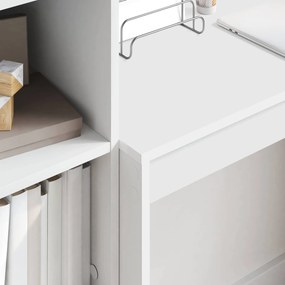 vidaXL Γραφείο με συρτάρι με ράφι με αποθήκευση 2 pcs Λευκό