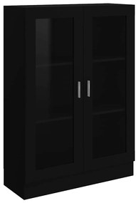 vidaXL Βιτρίνα Μαύρη 82,5 x 30,5 x 115 εκ. Επεξ. Ξύλο