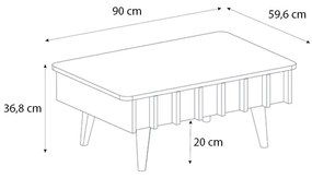 ΤΡΑΠΕΖΑΚΙ ΣΑΛΟΝΙΟΥ GEMMA MEGAPAP ΧΡΩΜΑ SEPET OAK 90X59,6X36,8ΕΚ.