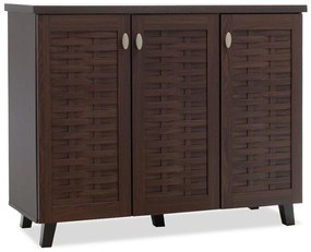 Shoe cabinet MANTAM 16 pairs walnut 115.5x40x92cm 115.5x40x92 εκ.