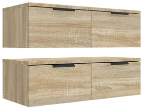 vidaXL Ντουλάπια Τοίχου 2 τεμ. Sonoma Δρυς 68x30x20 εκ. Επεξ. Ξύλο