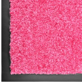 vidaXL Πατάκι Εισόδου Πλενόμενο Ροζ 90 x 150 εκ.
