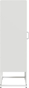 vidaXL Highboard Λευκό 36x39x123 cm από χάλυβα ψυχρής έλασης