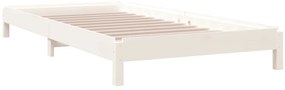 vidaXL Κρεβάτι Στοιβαζόμενο Λευκός 90x190 εκ. από Μασίφ Ξύλο Πεύκου