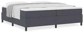 vidaXL Κρεβάτι Box Spring με Στρώμα σε Σκούρο Γκρι, 200 x 200 εκ, Ύφασμα Κορντούρας.