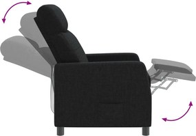 vidaXL Κάθισμα μασάζ Μαύρο Ύφασμα