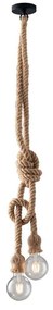 Φωτιστικό Οροφής I-Rope-S2 Natural-Black Luce Ambiente Design Rope, Metal