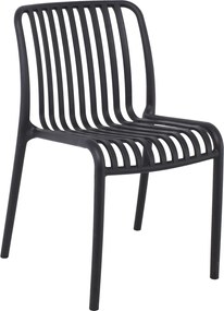 MODA-Ν Καρέκλα Στοιβαζόμενη PP, Απόχρωση Μαύρο   1τμχ