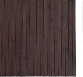 vidaXL Χαλί Ορθογώνιο Σκούρο Καφέ 80 x 200 εκ. Μπαμπού