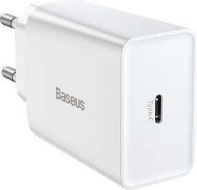 Φορτιστής δικτύου Baseus Speed Mini Quick Charger, USB-C, PD, 3A, 20W (λευκό)