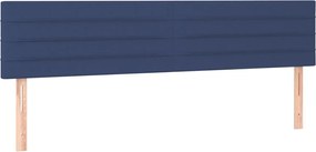 vidaXL Κρεβάτι Boxspring με Στρώμα &amp; LED Μπλε 180x200 εκ. Υφασμάτινο