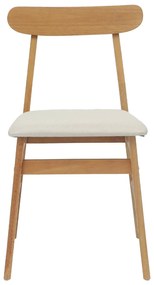 vidaXL Καρέκλα τραπεζαρίας 2 pcs Φυσικό και Ανοιχτό