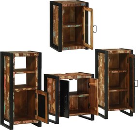 vidaXL Σετ Επίπλων Μπάνιου 4 τμχ. Πολύχρωμο 55 x 35 x 60 εκ.