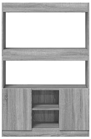 vidaXL Ντουλάπι Γκρι Sonoma 92x33x140 εκ. από Επεξεργασμένο Ξύλο