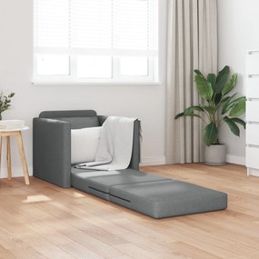 vidaXL Καρέκλα κρεβάτι 2 σε 1 Σκούρο γκρι 74x77x81 εκ. Ύφασμα