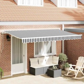 vidaXL Αναδιπλούμενη τέντα Ανθρακί 400 x 200 cm ύφασμα