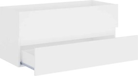 vidaXL Ντουλάπι Νιπτήρα Λευκό 100 x 38,5 x 45 εκ. από Επεξ. Ξύλο