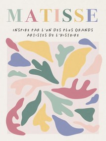 Εκτύπωση έργου τέχνης Danish Pastel Cut Out Abstract Pattern (3/3) - Henri Matisse Inspiré, (30 x 40 cm)