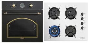 MULTIHOME ΣΕΤ ΦΟΥΡΝΟΣ MH-6051 BLACK RETRO + ΕΣΤΙΑ ΥΓΡΑΕΡΙΟΥ MH-6108 ΛΕΥΚΟ MULTIHOME 999-002-87875