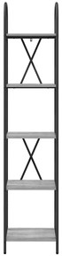 vidaXL Ράφι Βιβλίων Γκρι sonoma 40 x 30 x 183 εκ Επεξεργασμένο ξύλο