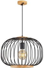 Φωτιστικό Οροφής 414LRC1277 Φ40x120cm 1xE27 40W Black Opviq