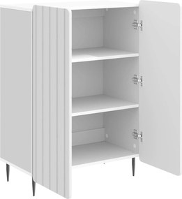 vidaXL Πλαϊνό γραφείο Γυαλιστερό Λευκό 66 x 34,5 x 92 εκ.