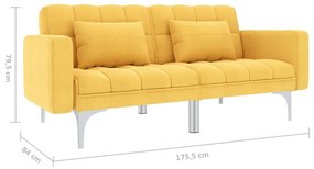 Καναπές - Κρεβάτι Κίτρινος Υφασμάτινος - Κίτρινο